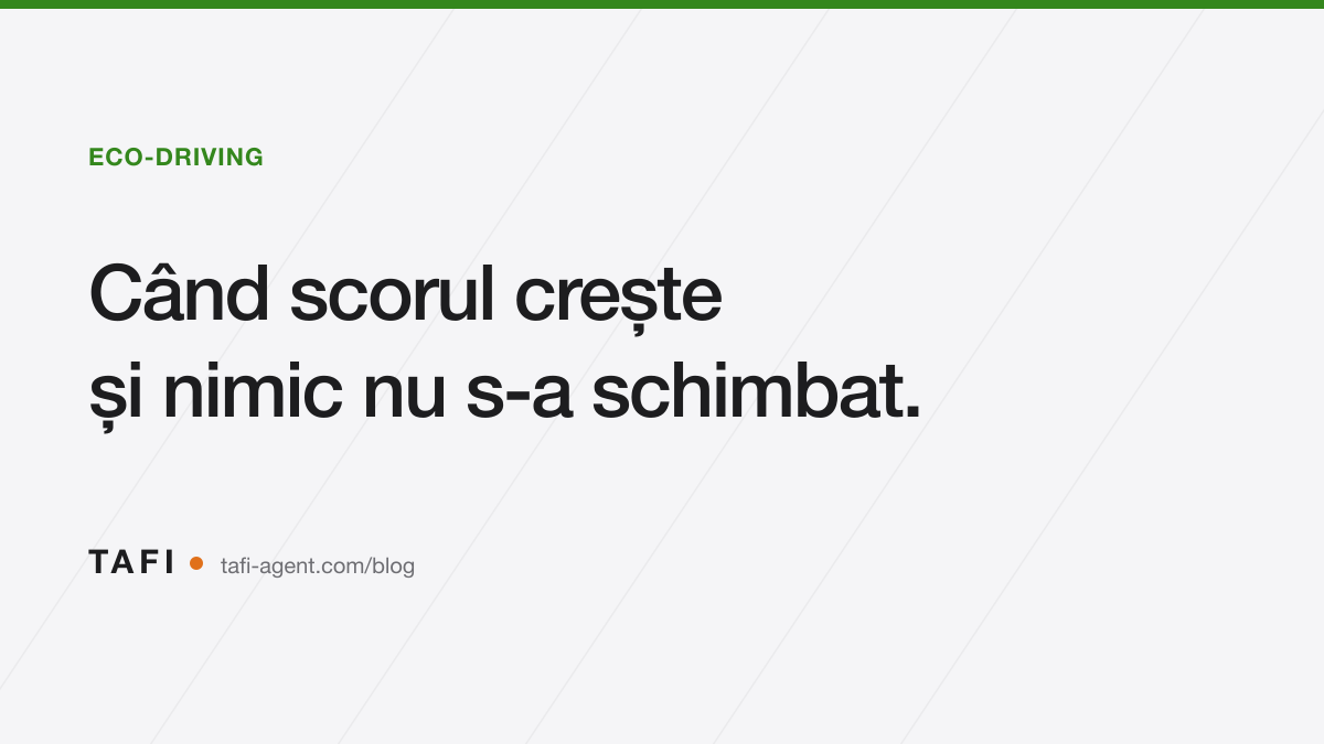 Eco-driving — când scorul crește și nimic nu s-a schimbat